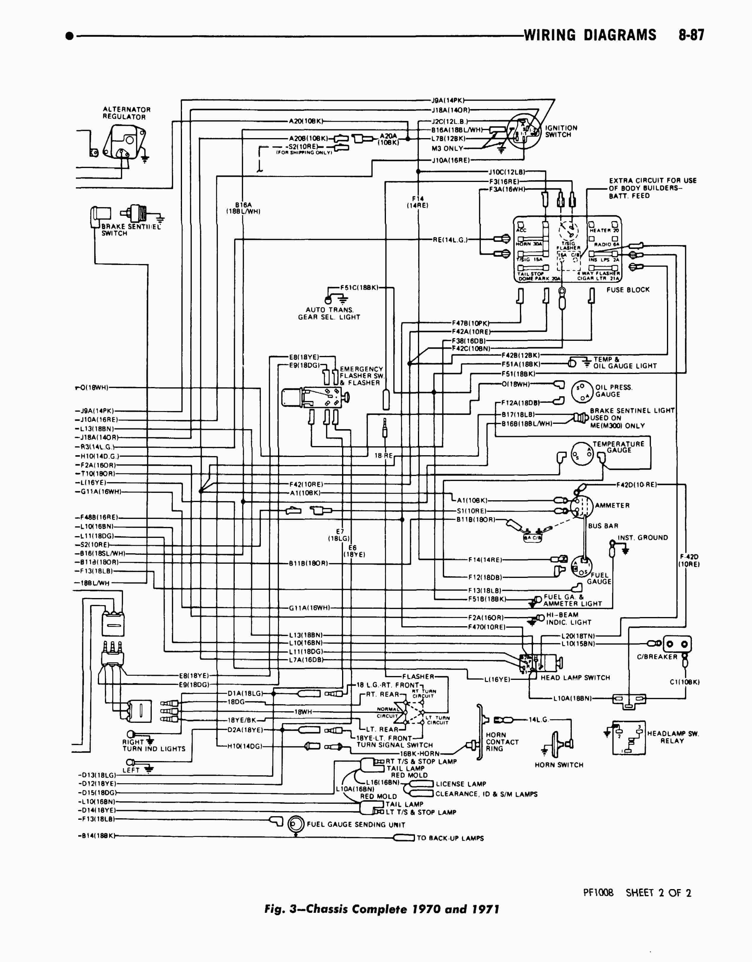 Dave's Place - 70-71 Dodge Class A Chassis Wiring Diagram Dodge Challenger Wiring-Diagram Daves Place